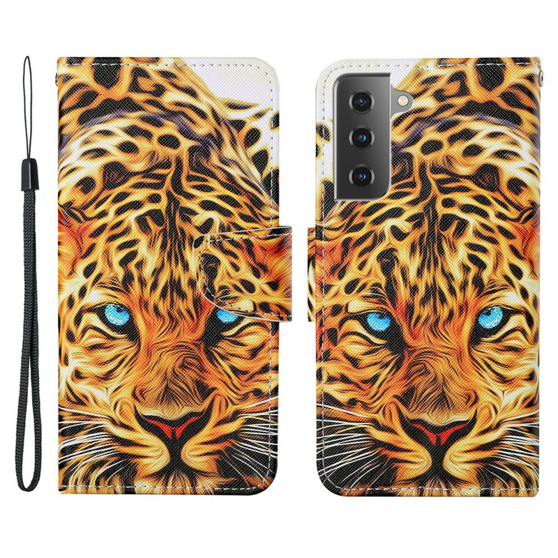 Samsung Galaxy S21 FE Tiger Case with Strap