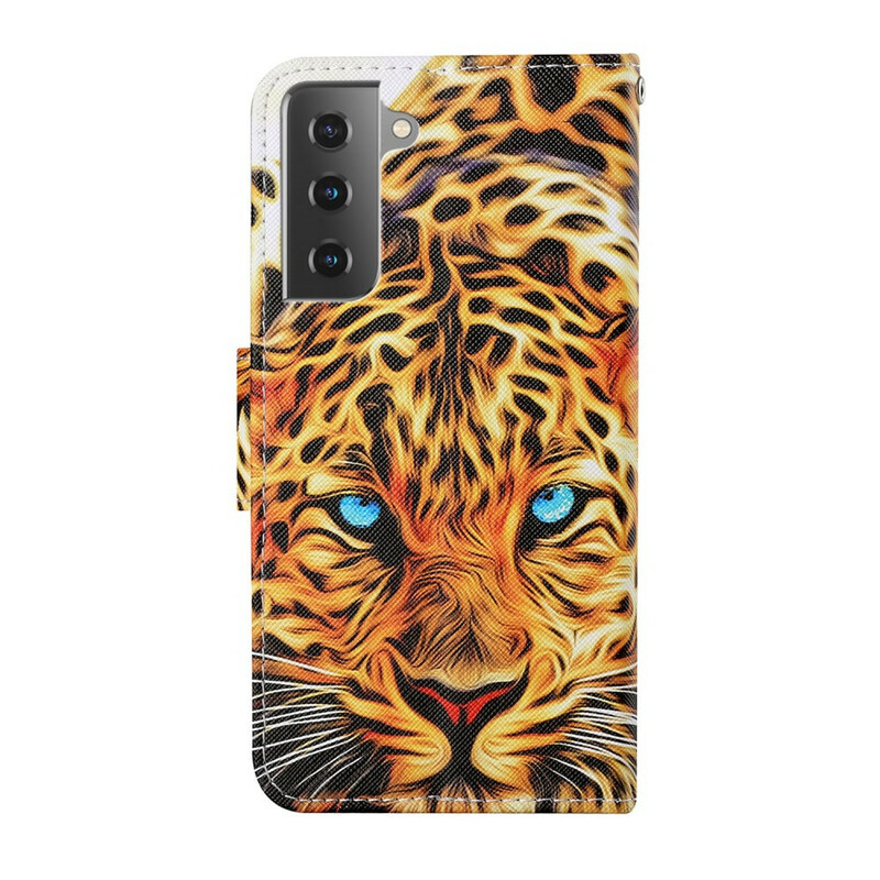 Samsung Galaxy S21 FE Tiger Case with Strap