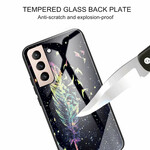 Samsung Galaxy S21 FE Case Feather Tempered Glass