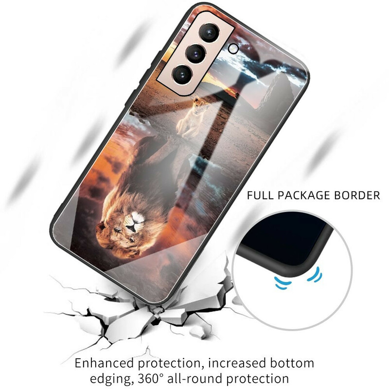 Samsung Galaxy S21 FE Case Tempered Glass Cub's Dream