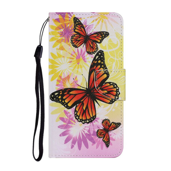 Samsung Galaxy S21 FE Case Butterflies and Summer Flowers