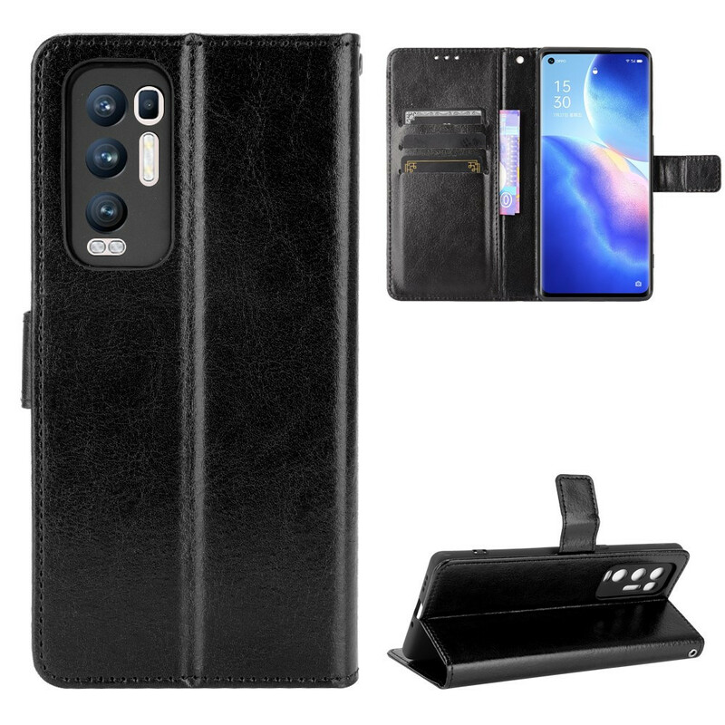 Cover Oppo Find X3 Neo Simili Cuir Flashy