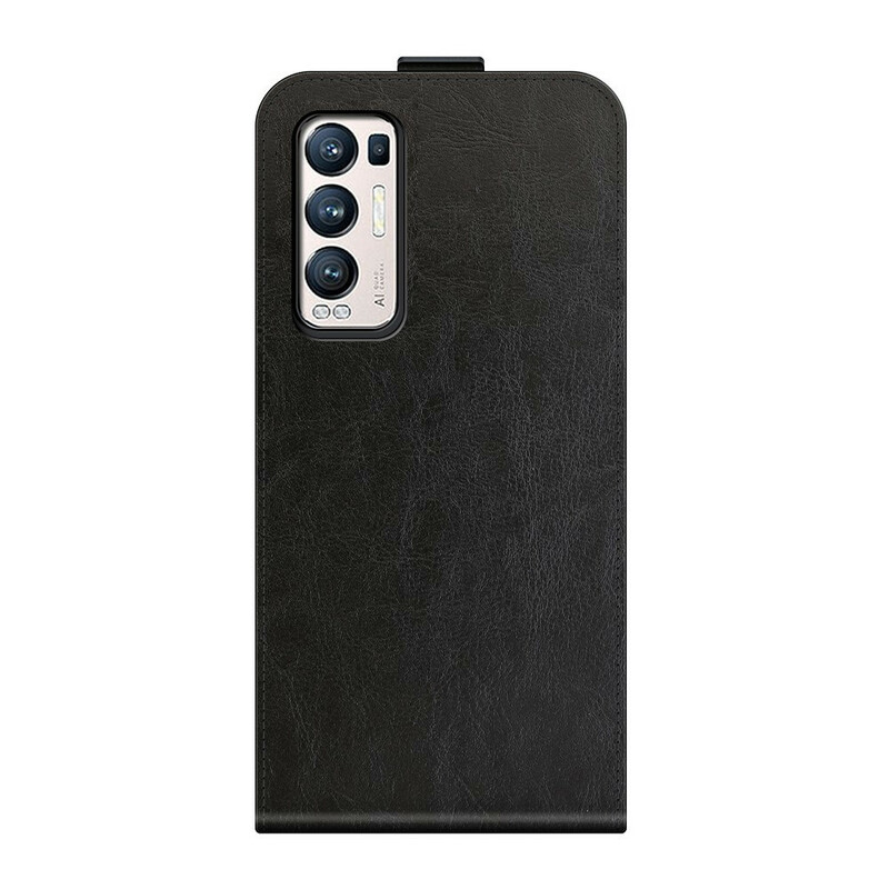 Cover Oppo Find X3 Neo Rabat Vertical Effet Cuir