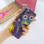 Case Samsung Galaxy S21 FE Owl Mandala Fluorescent