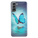 Samsung Galaxy S21 FE Butterfly Blue Case