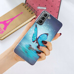 Samsung Galaxy S21 FE Butterfly Blue Case