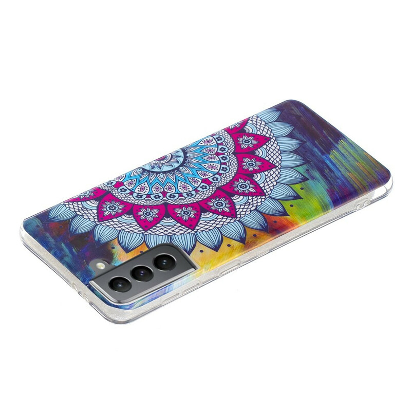 Samsung Galaxy S21 FE Mandala Colorful Fluorescent Case