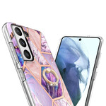 Samsung Galaxy S21 FE Geometric Marble Case with Ring-Support