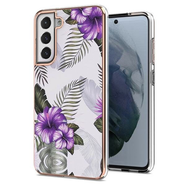 Case Samsung Galaxy S21 FE Purple Flowers