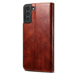 Flip Cover Samsung Galaxy S21 FE Simili Cuir Ciré