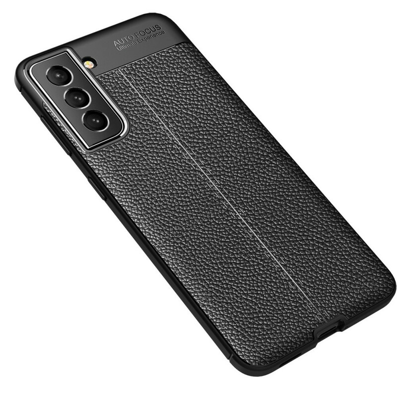 Samsung Galaxy S21 FE Leather Case Lychee Effect Double Line