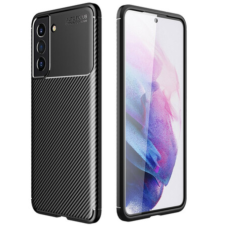 Case Samsung Galaxy S21 FE Flexible Texture Carbon Fiber