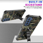 Case Samsung Galaxy S21 FE Camouflage Support Amovible