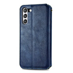 Flip Cover Samsung Galaxy S21 FE Effet Cuir Texture Diamant