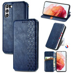 Flip Cover Samsung Galaxy S21 FE Effet Cuir Texture Diamant