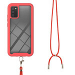 Samsung Galaxy A02s Hybrid Case with Cord and Colored Border