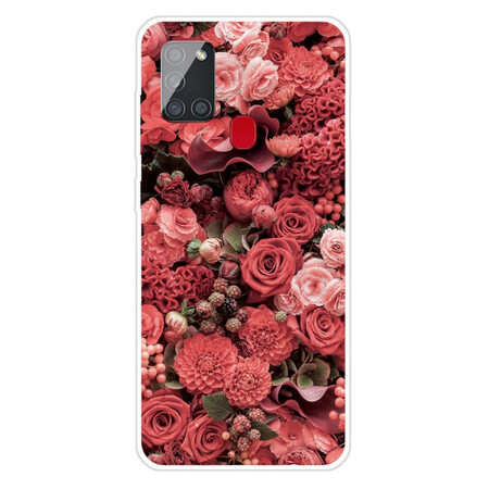 Case Samsung Galaxy A21s Flowers Intense
