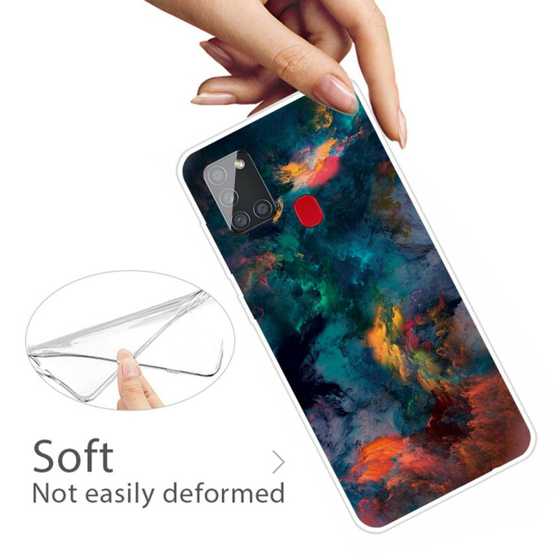 Case Samsung Galaxy A21s Colored Clouds