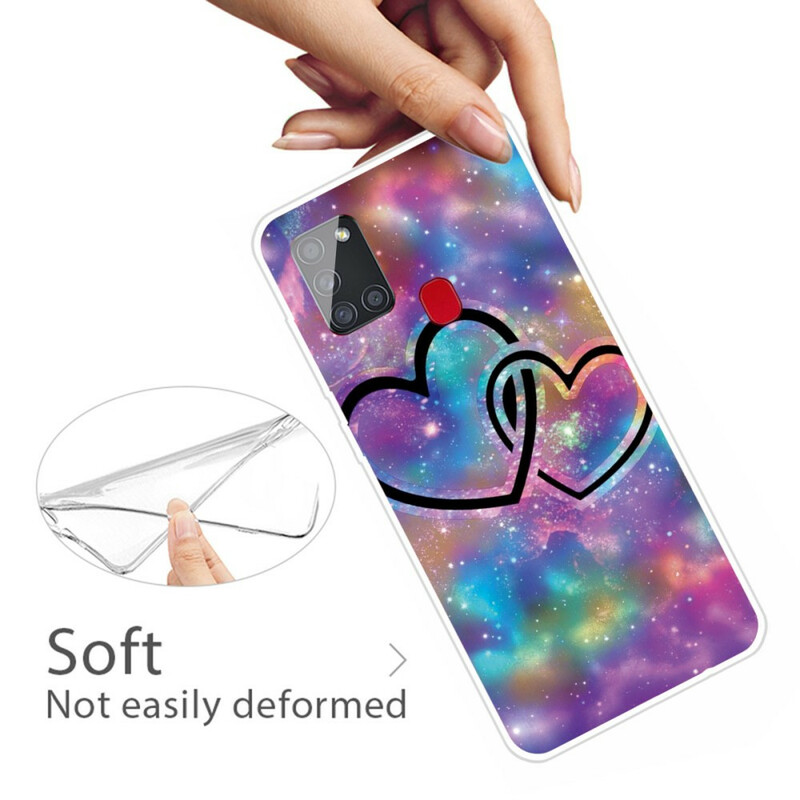 Cover Samsung Galaxy A21s Chained Hearts