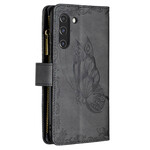 Case Samsung Galaxy S21 FE Baroque Butterfly Zipped Pocket