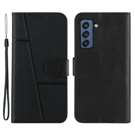 Case Samsung Galaxy S21 FE Leather Effect Geo Strap
