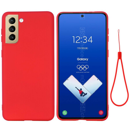 Samsung Galaxy S21 FE Liquid Silicone Case with Strap