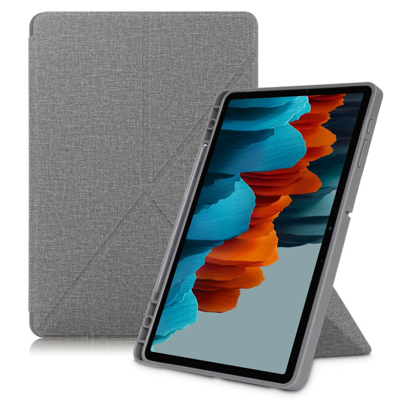 Smart Case Samsung Galaxy Tab S7 FE / T736 Texture Tissu Origami