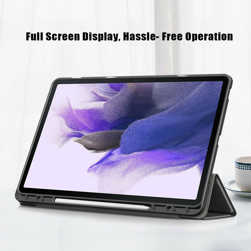 Smart Case Samsung Galaxy Tab S7 FE Tri-Fold Stylus Holder Reinforced