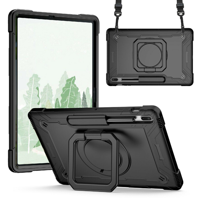 Samsung Galaxy Tab S7 Plus / S7 FE Case Stand and Shoulder Strap