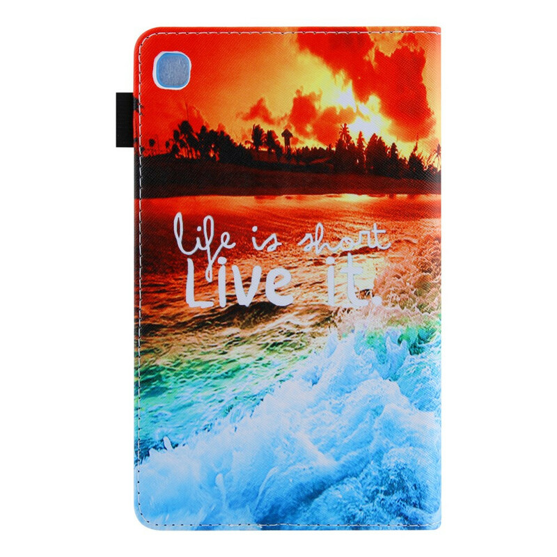 Cover Samsung Galaxy Tab A7 Lite Life is Short Sunset