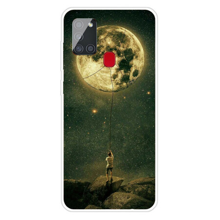 Cover Samsung Galaxy A21s Flexible Moon Man