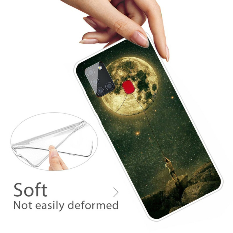 Cover Samsung Galaxy A21s Flexible Moon Man