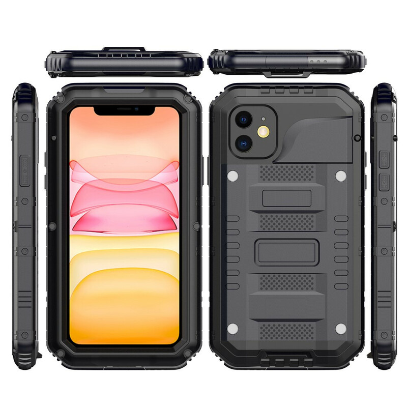 Waterproof iPhone 11 Case Tempered Glass and Metal