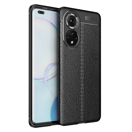 Honor 50 Pro Leather Case Lychee Effect Double Line