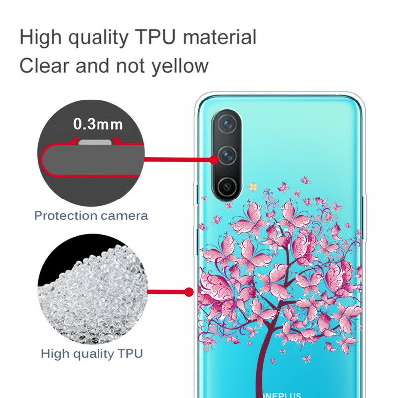 OnePlus Nord CE 5G Transparent Butterfly Tree Case