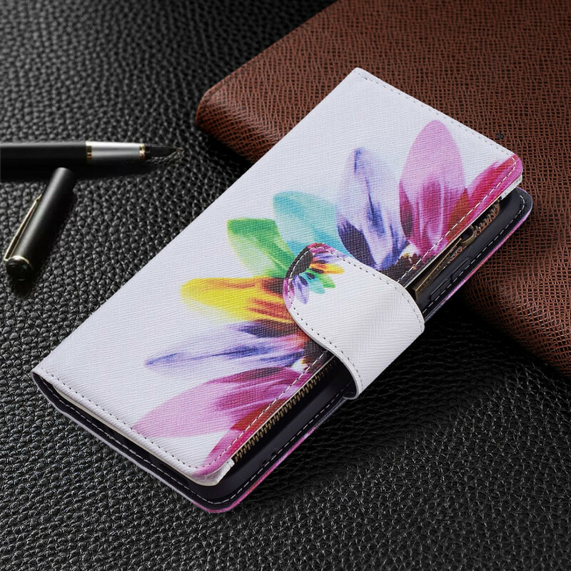 Xiaomi Redmi Note 10 / Note 10s 9 Pocket Zipper Flower