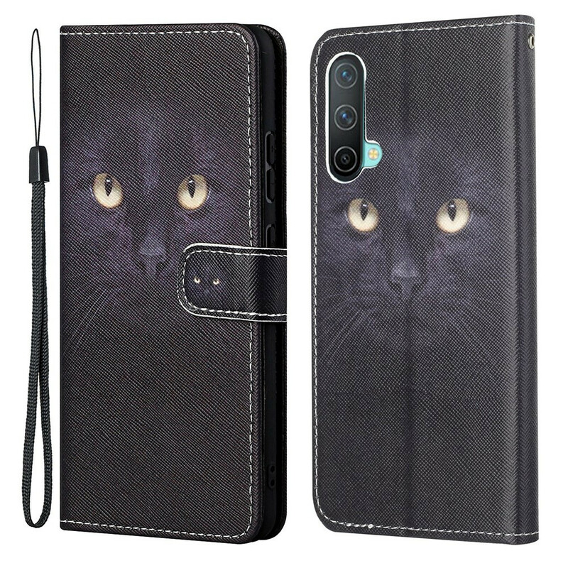 OnePlus Nord CE 5G Black Cat Eye Lanyard Case