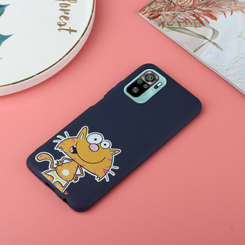 Xiaomi Redmi Note 10 / Note 10s Case Cat with Kiss Strap
