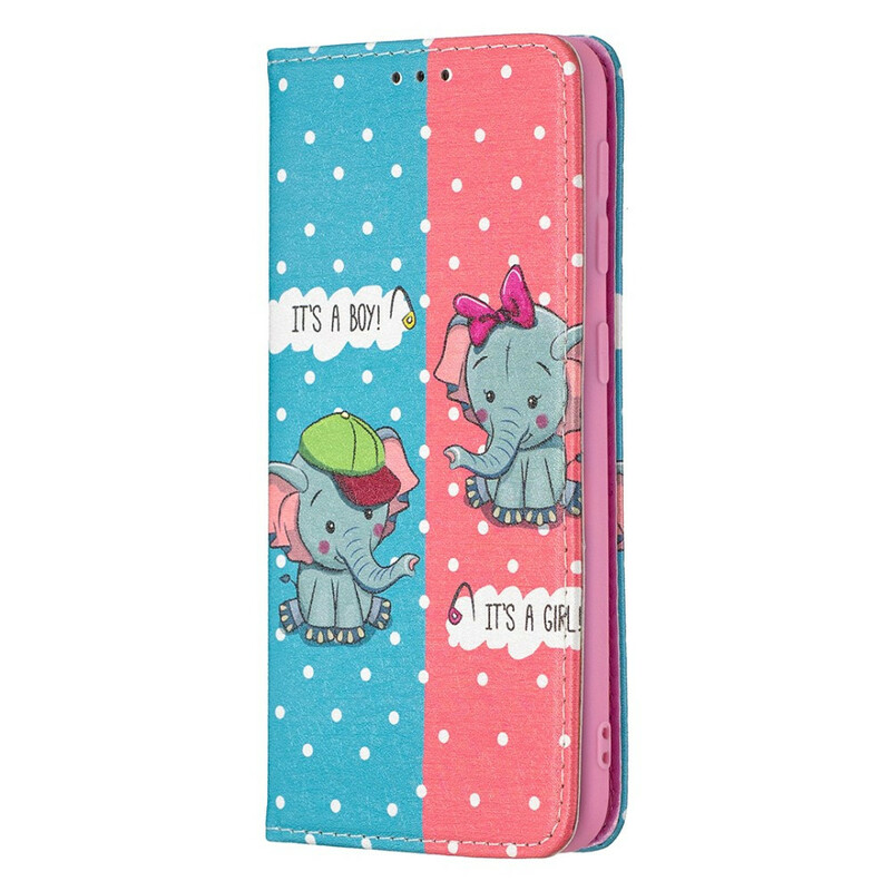 Flip Cover Samsung Galaxy A20e Baby Elephants
