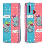 Flip Cover Samsung Galaxy A20e Baby Elephants
