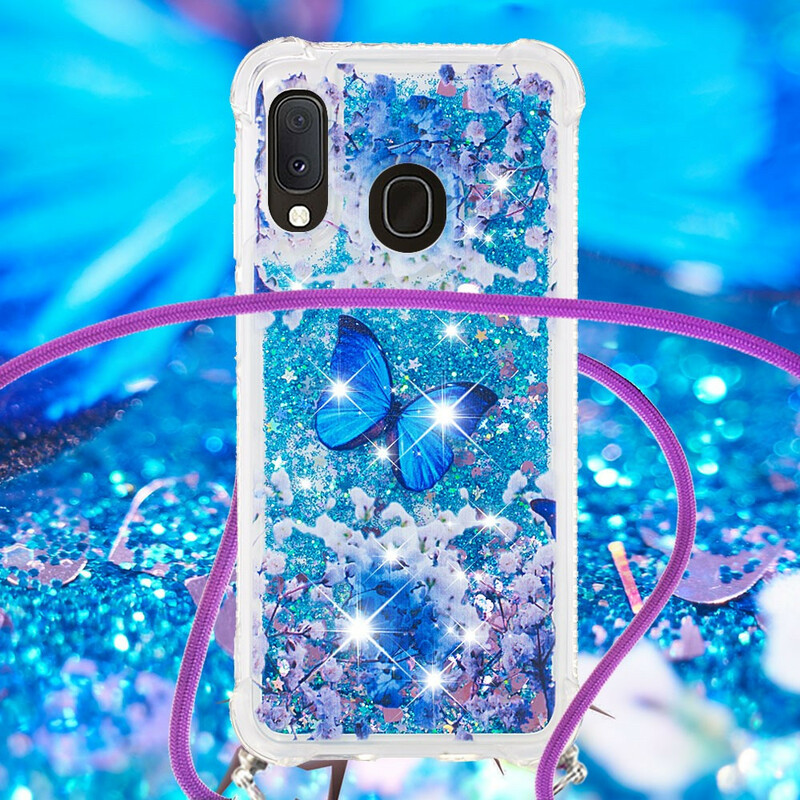 Samsung Galaxy A20e Glitter Butterfly Cover