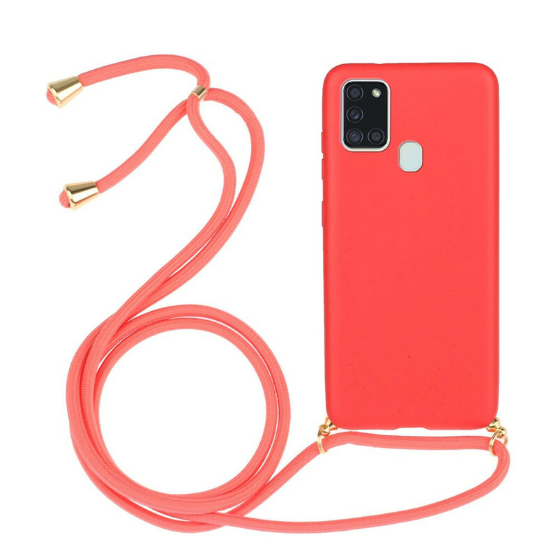 Samsung Galaxy A21s Silicone Case with Colored Cord