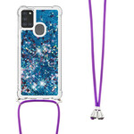 Samsung Galaxy A21s Glitter Case with Lanyard