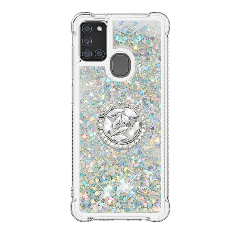 Samsung Galaxy A21s Glitter Case with Ring Support Samsung Galaxy A21s Glitter Case with Ring Support