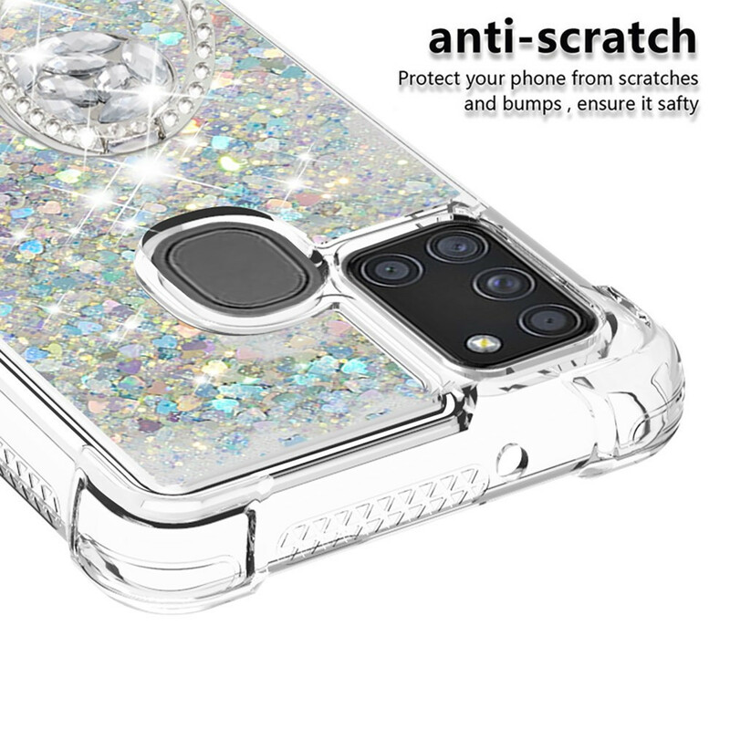 Samsung Galaxy A21s Glitter Case with Ring Support Samsung Galaxy A21s Glitter Case with Ring Support