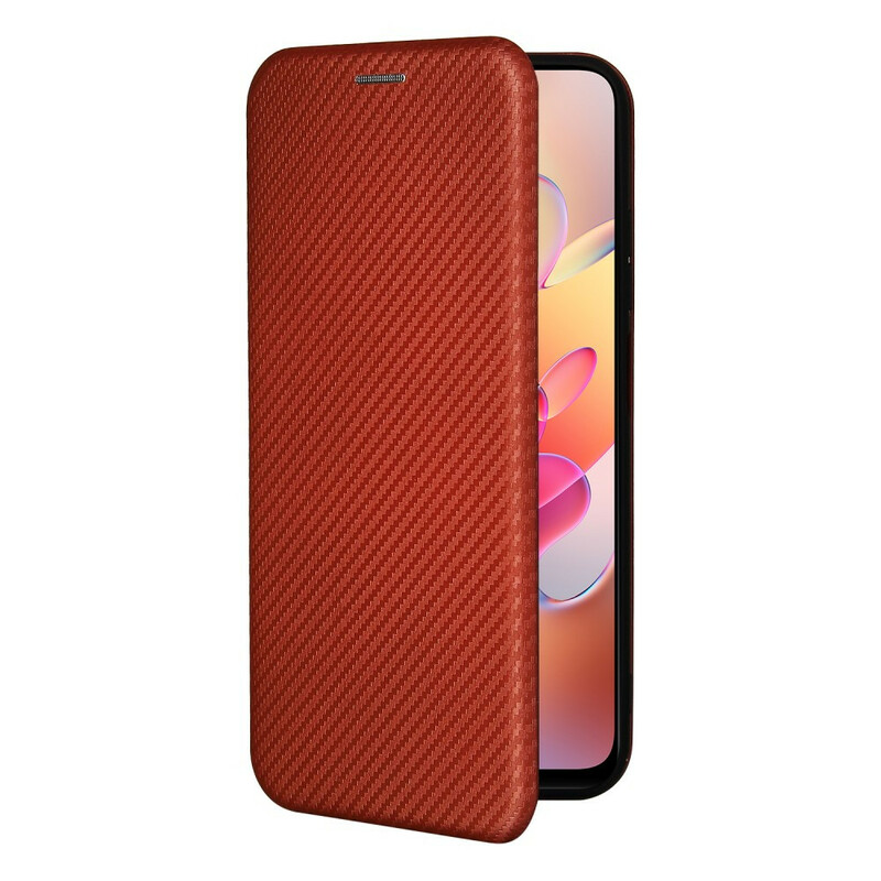 Flip Cover Xiaomi Redmi Note 10 5G / Poco M3 Pro 5G Fibre Carbon Coloré