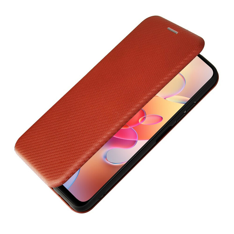 Flip Cover Xiaomi Redmi Note 10 5G / Poco M3 Pro 5G Fibre Carbon Coloré