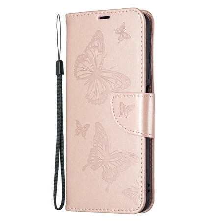 Xiaomi Redmi Note 10 5G / Poco M3 Pro 5G Butterfly Printed Strap Case