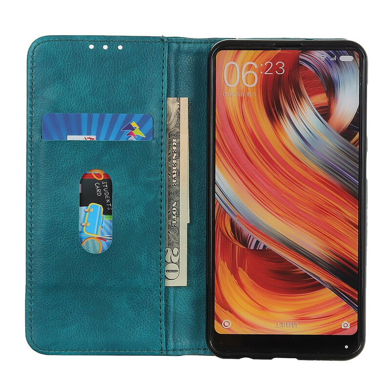 Flip Cover OnePlus Nord 2 5G Version Cuir Lychee Fendu