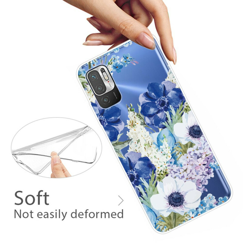 Xiaomi Redmi Note 10 5G / Poco M3 Pro 5G Watercolor Blue Flower Case